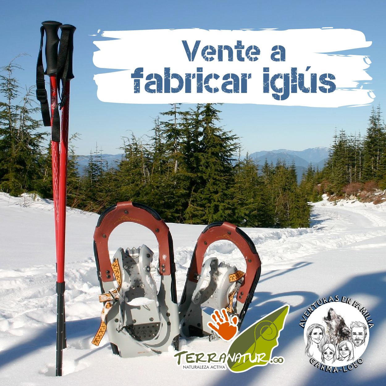 Vamos a fabricar iglús. Ruta con raquetas de nieve a la Sierra de Guadarrama