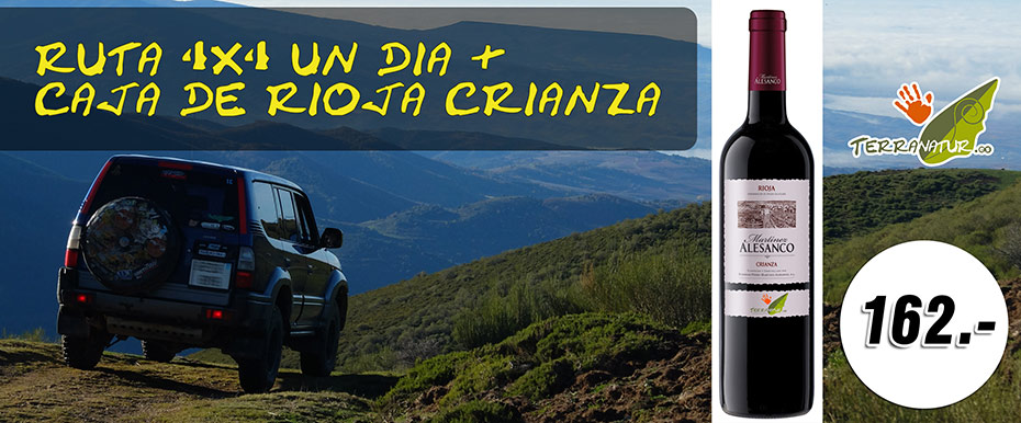 Ruta 4x4 para regalar. Regalo original de Terranatur + Vino