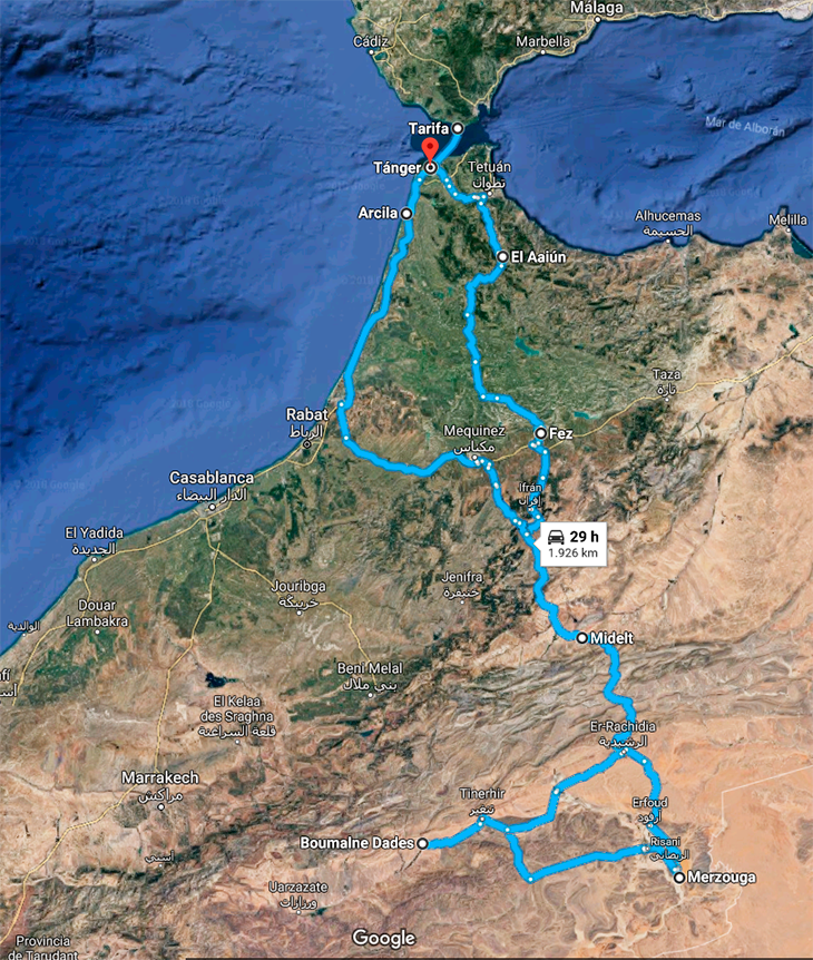 viaje a Marruecos en Autocaravana con Terranatur. 